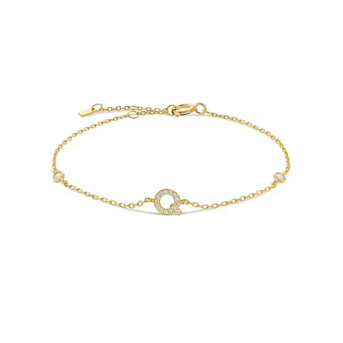 AX Station Initial Bracelet