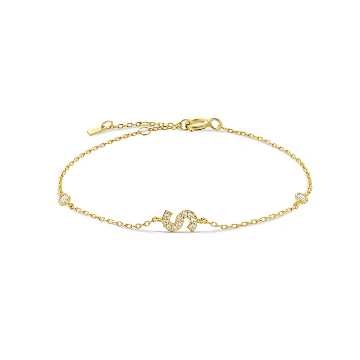AX Station Initial Bracelet